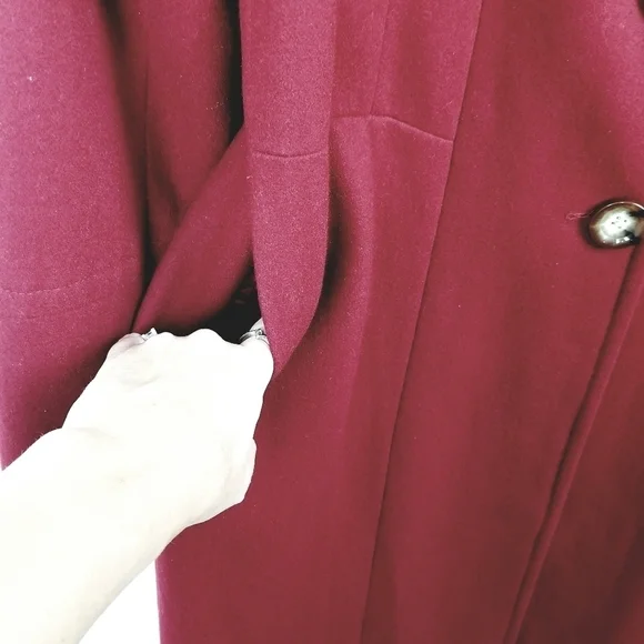 Michael Kors Red Wool Blend Coat size 10 - Picture 4 of 12